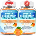 Sugar Free Lutein Gummies 25mg, Lutein en Zeaxanthine Supplementen voor Eye Health, 13-in-1 Eye Care Formule met Omega-3 Bilberry Saffron-Vision Health, Eye Stain, Dry Eyes, Vegan Orange Flavor 120 Cts