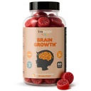 TruHeight Kids Hersengroei Gummies (oranje, leeftijden 2+) Alle natuurlijke kinderen & tieners Vitaminen - Omega 3 Gummies ondersteunt Hersengroei, geestelijke helderheid, focus, ooggezondheid, geheugensupplementen, DHA Multivitamine