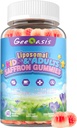 Liposomale saffron met Magnesium Glycinate Gummies, Saffron Supplement voor kinderen en volwassenen, met Heilige Basil Rosemary, L-Theanine, GABA, Omega-3 & Vitaminen, Focus & Hersenondersteuning, Ontspanning, 60Ct