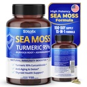 Sotalix Sea Moss Capsule with Ashwagandha, Burdock Root, Bladderwrack, Turmeric - Powerful Natural Immunity Booster (150 Count (Pack of 1))