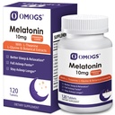 OMOGS Melatonine, snel oplossen Melatonine 10 mg tabletten, met L-Theanine, L-Glycine & Vitamine, Ondersteunt ontspanning & gezonde slaapcycli, aardbeien smaak, 120-dagen aanbod