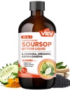 VEV Soursop Bitters Liquid, Graviola Extract Sugar-Free Formula, 20 IN 1, met Black Seed, Moringa & Oregano, Digestive Health & Immune Function, Stress Relief, Slaapondersteuning, Vegan -16 oz