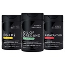 Sports Research® Antioxidant Support Pack - Olie van Oregano 9500mg + Vitamine D3 K2 5000iu + Triple Strength Astaxanthine