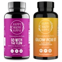 Happy Healthy Hippie Glow for It Astaxanthine Supplement & Go with The Flow Hormone Balance for Women