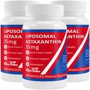 35 mg Liposomale Astaxanthine Supplement - Krachtige antioxidant ondersteuning voor de huid, gewrichts- en ooggezondheid - Natuurlijke anti-aging formule met Pure Astaxanthine - Vegan, Non-GMO, 180 capsules