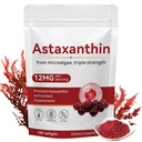 Astaxanthine 12mg, 120 Softgels, Premium Astaxanthine Antioxidant Supplement ondersteunt oog, huidgezondheid, immuun, interne circulatie