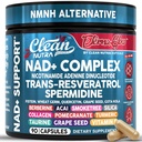 NAD Resveratrol Supplement Spermidine Fisetin Quercetin Grape Seed Gotu Kola Berberine Astaxanthin Taurine Pomegranate Acai Anti Aging Longevity Capsules for Women Men EternaGlow by Clean Nutra 90ct