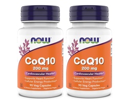Nu Supplementen - CoQ10 (Coenzym Q10) 200 mg, Ondersteunt Cardiovasculair Gezondheid*, Kosher, Vegan 90 Vegetarische Capsules (Pack of 2)