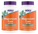 NOW Foods Supplementen, Magnesium 400 mg, Enzyme Functie*, Zenuwstelselondersteuning*, 360 Veg Capsules (verpakking van 2)