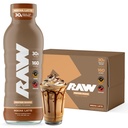 RAW Ready-to-Drink Proteïne Shake, Mocha Latte - RTD Proteïne Dranken met Grass-Fed Wei Proteïne Isolaat voor Post-workout - Zero-Sugar & Gluten-Free Meal Vervanging Drink & Breakfast Shake, 12 Fl Oz