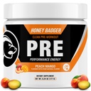 Honey Badger Pre Workout Powder, Keto Vegan Preworkout voor mannen & vrouwen, Beta Alanine & Cafeïne, Sugar Free Natural Energy Supplement, Peach Mango, 30 porties