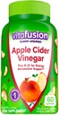 vitalusion Apple Cider Vinegar Gummies, 500mg Apple Cider Vinegar per portie plus B Vitaminen, 60ct (30 dagen levering), Natuurlijke Apple Cider Flavor uit Amerika