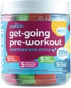 Wellah Get-Going Pre-Workout Packets (Variety Pack), 200mg Natural Caffeine | 20 Stick Packs, Stevia-Sweetened, with Citrulline Malate and L-Theanine, & 1000mg of Beta-Alanine