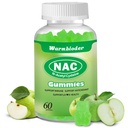 NAC Gummies for Adults & Kids 1200mg, NAC Supplement N-Acetyl Cysteine, Immune Support,NAC Kauwbare Ondersteuning Lever Gezondheid, Sugar-Free, Green Apple Flavor
