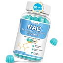 NAC Gummies, NAC Supplement met melk distel, Selenium, B6, B12 - Antioxidant, Immune Support - N Acetyl Cysteine 600 mg per Gummy - Blueberry Flavored, 60 Cts