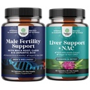 Bundle of Fertility Supplement met CoQ10 Maca Root Methyl Folate & D-Aspartic Acid and Liver Support NAC Supplement with Milk Thistle Extract N Acetyl Cysteine, Artichoke, Choline & Beetwortel