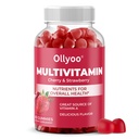 Adult Multivitamin Gummies for Men & Women - Support Hair, Skin, Nails, Immunity, Boost Energy - Low Sugar - Cherry & Strawberry Flavor - 60 Count