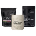 Sports Research® Unflavored Organic Collagen Peptides, Unflavored Creatine Monohydrate and Hydrate Electrolytes Powder Packets (16x Variety Pack)