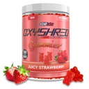 EHP Labs OxyShred Gummies - Pre workout Gummies & Energy Kauwt met 100mg Cafeïne, L-Carnitine voor Thermo & Metabole Ondersteuning, Alle Natuurlijke Energie Boost - Aardbei smaak 