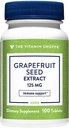 The Vitamin Shoppe Grapefruit Zaad Extract 125MG, Antioxidant Kruidensupplement voor Reizigers Immuun Ondersteuning met Zaden & Pulp van Verse Grapefruit, Bevat Citricidal merk (100 tabletten)