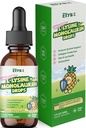 L-lysine Monolaurin Liquid Drops, Lysine 1000mg Supplement for Kids & Adults, with Vitamin C & D3, Zinc Citrate, Selenium, Quercetin & Elderberry Extract, Immune Support, Lip & Skin Health, 2 FL OZ