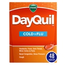Vicks DayQuil Cold & Flu Medicine, Non-Drowsy Powerful Multi-Symptom Daytime Relief for Headache, Fever, Sore Throat, Minor Aches and Pains, Nasal Congestion, Sinus Pressure and Cough, 48 Liquicaps