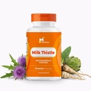 Melkdistel Lever Ondersteuning Supplement 20:1 Extract met Dandelion Root & Artichoke Leaf, Liver Detox Ondersteuning, Antioxidant & Digestieve Ondersteuning, Non-GMO, Glutenvrije, 3rd Party Tested, 60 Capsules