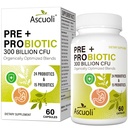 Ascuoli Probiotica voor vrouwen & mannen - 300 miljard CFU, 24 Strains Probiotica + 15 Biologische Kruiden Blend, Dagelijks Probiotica voor spijsverteringsgezondheid, Immune, Gut, Bloating - 60 Capsule