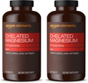 Elementen - Gecheld Magnesium, 240 tabletten, 270 mg per portie, als Magnesium Glycinate Chelaat, Vegan (verpakking van 2)