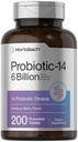 Horbäach Probiotics 6 Billion CFUs | 200 Chewable Tablets | Berry Flavor | 14 Probiotic Strains | Vegetarian, Non-GMO & Gluten Free Supplement for Men & Women