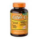 Ester-C American Health with Citrus Bioflavonoids Capsules - 24-Hour Immune Support, Gentle On Maag, Non-Acidic Vitamine C - Non-GMO, Gluten-Free - 1000 mg, 90 Tel.