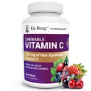 Dr. Berg Kauwbare vitamine C Complex - Gemaakt met biologische, niet-GMO Bessen - 60 Delicious Wafers