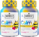 Zarbee's Naturals Children’s Calm Gummies, Magnesium for Kids Ages 5+, Melatonin-Free, Support for a Calm Mind & Body, Chamomile & Vitamin B6, Natural Raspberry Flavor, 30 ct, (Pack of 2)