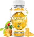 Berberine Gummies met Ceylon Cinnamon 1500mg Hoge Potentie Berberine HCL Supplement voor Immune en Metabolisme Ondersteuning, Suikervrij, Ananas smaak - 60 Tellen