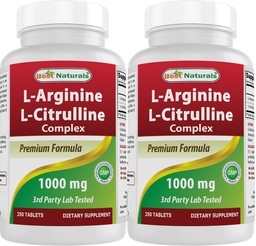 Best Naturals L-Arginine L-Citrulline Complex 1000 mg 250 tabletten (250 telling (verpakking 2))