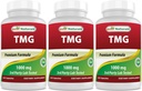 Best Naturals TMG Trimethylglycine (als Betaine Anhydrous) 1000 mg Serving - 120 Capsules - Healthy Homocysteïne Levels & Methylation Support (120 Count (Pack of 3))