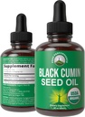USDA Biologische Zwarte Zaad Olie Liquid Drops Supplement. Vegan Black Cumin Seed Oil for Women & Men. Zero Sugar, Non Bitter. voor Immune, Digestief + Ademhalingsondersteuning. Hoge biologische beschikbaarheid, Glutenvrij