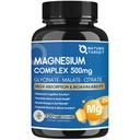 Magnesium Complex 500mg, Magnesium Glycinate, Malate & Citrate - High Absorption Chelated Triple Magnesium Supplement with Zinc, Vitamin D3 for Muscle, Nerve, Bone & Immune Support, Vegan 120 Capsules