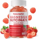 Magnesium Glycinate Gummies 1000mg - Sugar Free Magnesium Potassium Supplement with Vitamin D, B6, CoQ10 for Calm Mood & Sleep Support - 60 Strawberry Gummies -1 Pack