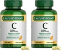 Nature's Bounty Vitamine C 500mg,Ondersteunt een gezond immuunsysteem,Daily Vitamine Supplement,250 Vegetarische tabletten,(Pack of 2)