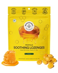 Soothing Honing Hoest Drops - Immune Support met vitamine D, zink en Propolis - by Beekeeper's Naturals - Throat Soothing Lozenges, 14 Ct