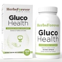 HerbsForever Gluco Health-Supports Blood Sugar-Glucose Carb Control& Cravings with Gymnema Sylvestre75%, Shilajit,Turmeric, Amla,Cinnamomum + 17Ayurvedic Herb Extracts |120VegCapsule |800mg