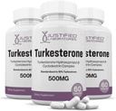 Justified Laboratories (3 Pack Turkesterone 500mg 10% Gestandaardiseerd Natuurlijk verhogen van uithoudingsvermogen endurance sterkte 180 Capsules