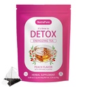 Japanese Detox Tea with Dandelion & Ginseng - Supports Flat Belly, Reduces Bloating, Healthy Weight & Digestive Health, Peach Flavor, 28 Tea Bags(1PC)