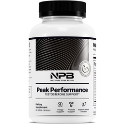 Nature's Pure Blend Peak Performance Testosteron Supplement voor mannen met D-Aspartic Acid, Ashwagandha & DIM 