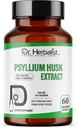 Dr. HERBALIST Psyllium Husk Extract 1000mg Per Serving (Plantago Ovata Fiber Supplement)