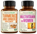Kurkuma supplement en gemberwortel gezamenlijke ondersteuning supplement en volledige multivitamine voor vrouwen