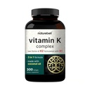 NatureBell Vitamin K Complex - 300 Softgels - levert 2.600mcg vitamine K - volledig spectrum Bone & Heart Health Support Supplement - hoge absorptie K1 & K2 MK-4 & MK-7
