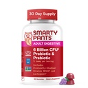 SmartyPants Adult Probiotic & Prebiotic Gummies for Digestive Health: 6 Billion CFU Gut Health Supplement, Clinically Studied Prebiotic for Immune Support, Grape, 60 Count (30 Day Supply)