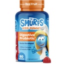 The Smurfs Kids Probiotic Gummies with 1 Billion CFU Probiotics & Prebiotics Chewable Probiotic Kids for Digestive Support, Healthy Gut & Immune Health | Ages 3+ | Made with Real Fruit | 80 Count
